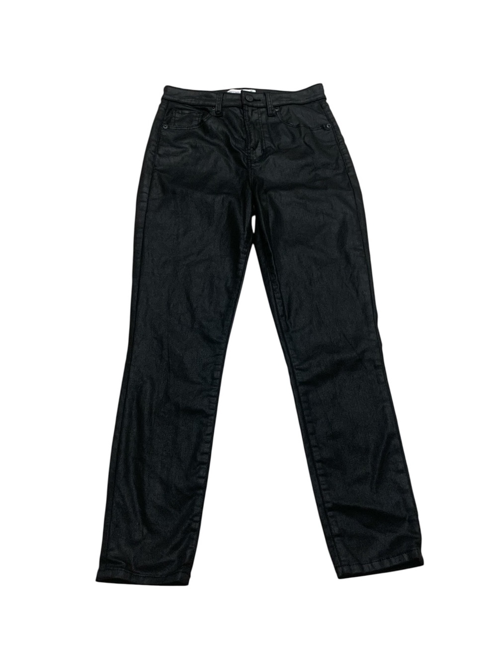 Abercrombie & Fitch Curve Love High Rise Skinny Faux Leather Jeans  27 4S Short